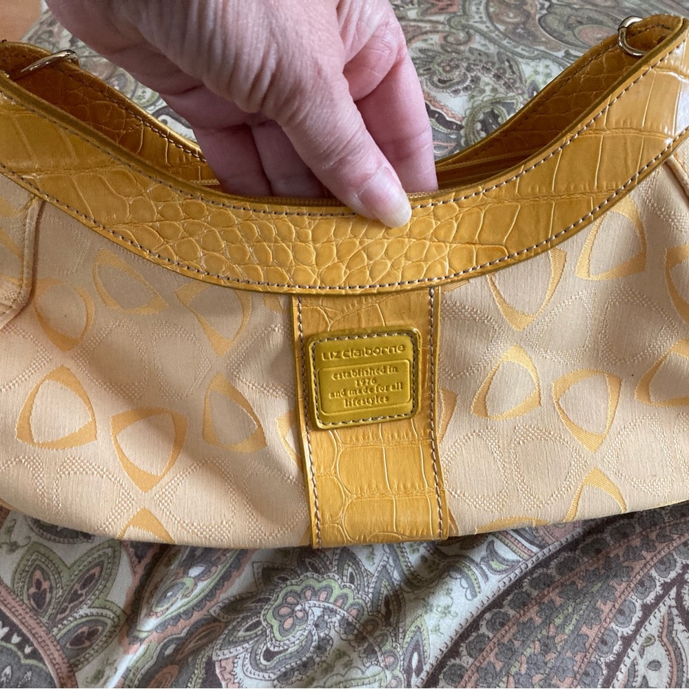 New! Liz Claiborne yellow small bag